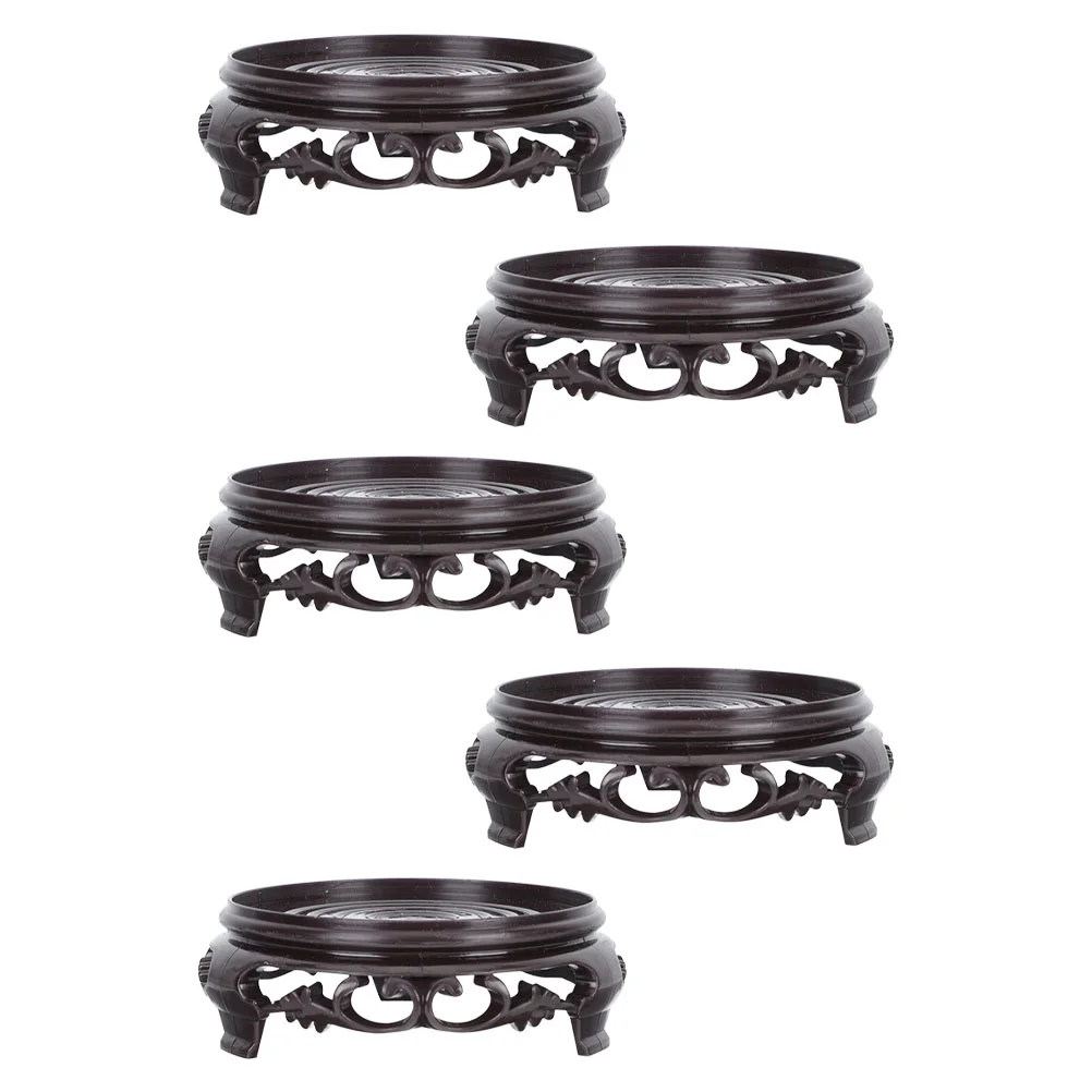 

5 Pcs Flowerpot Holder Plastic Flower Planter Stand Round Flower Planter Pot Rack