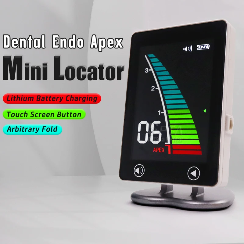 

Dental Root Apex Locator Collapsible Canal Li-lion Battery Rechargeable LCD Display Screen Dentist Endodontic Measurement Tools