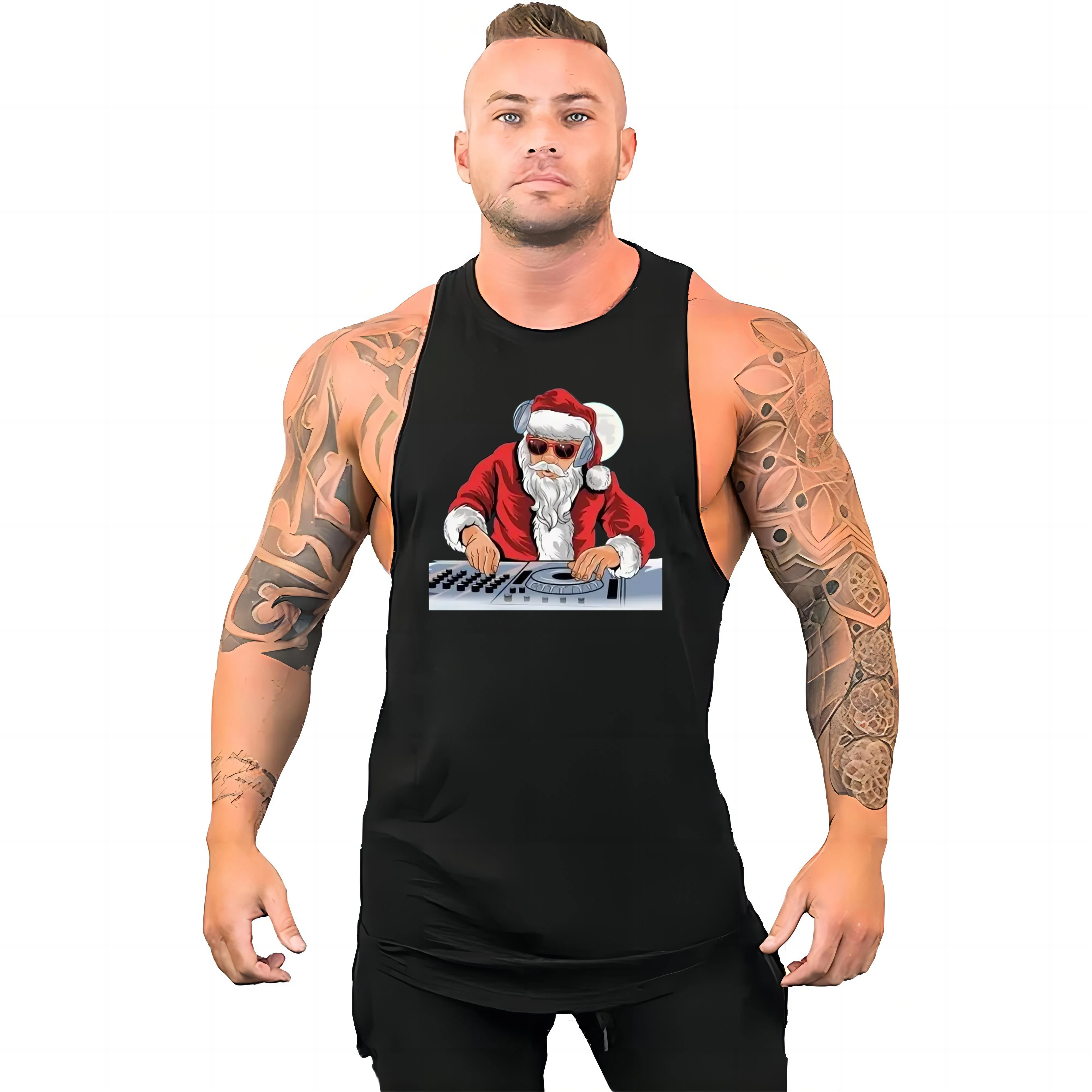 

Жилет Мужской Быстросохнущий, удобный дышащий спортивный топ с забавным принтом, для занятий спортом на свежем воздухе, бега