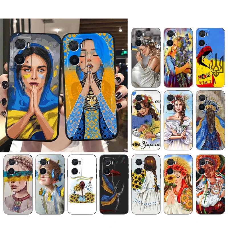 

Love Ukraine Girl Phone Case for OPPO A77 A57 A57S A78 A96 A91 A54 A74 A94 A73 A52 A53A53S A15 A16 A17 Funda