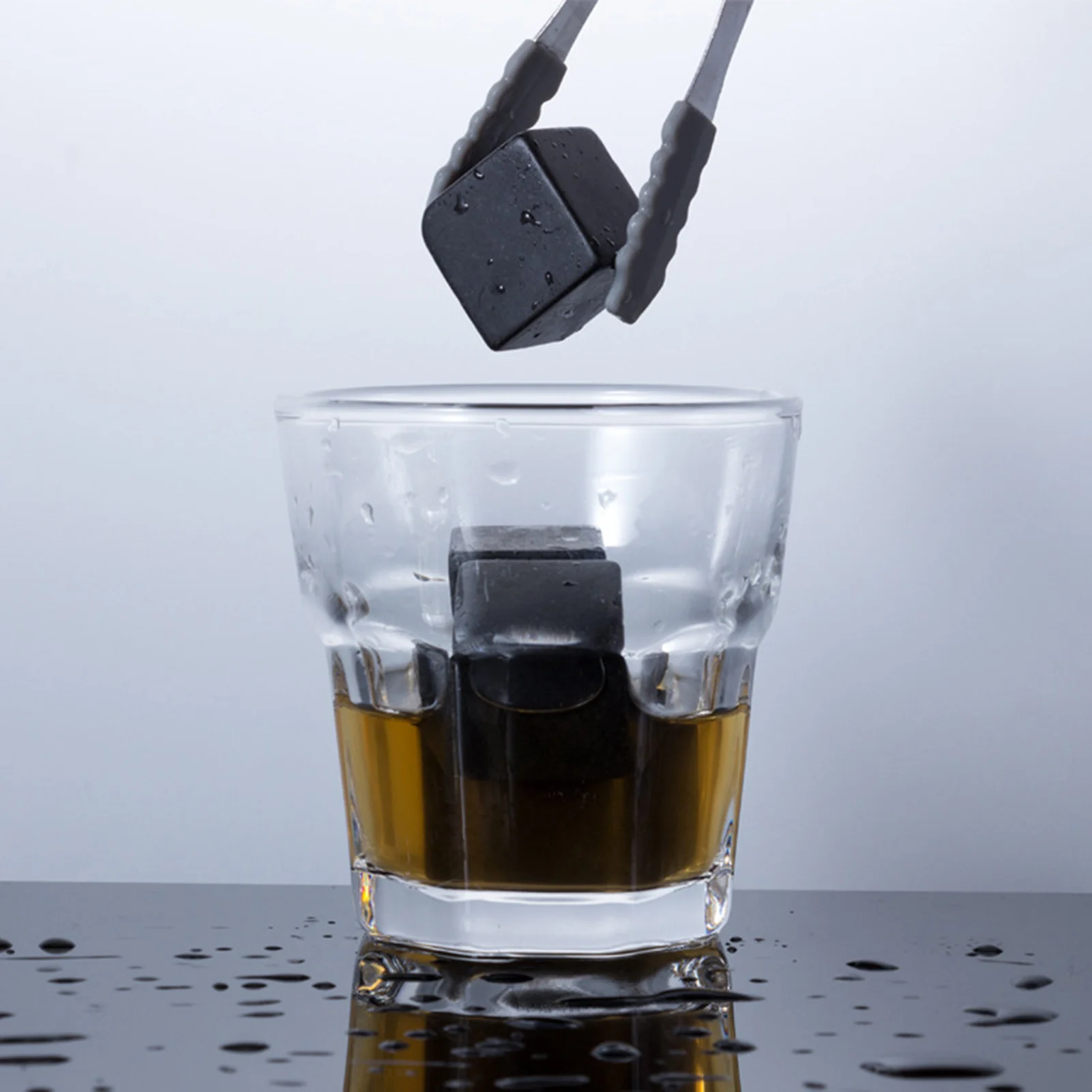 

Whiskey Stones And Glasses Set For Men 9 Pieces Whisky Chilling Stones & 2 Glasses In Wooden Gift Box Come With Tong Velvet Bag