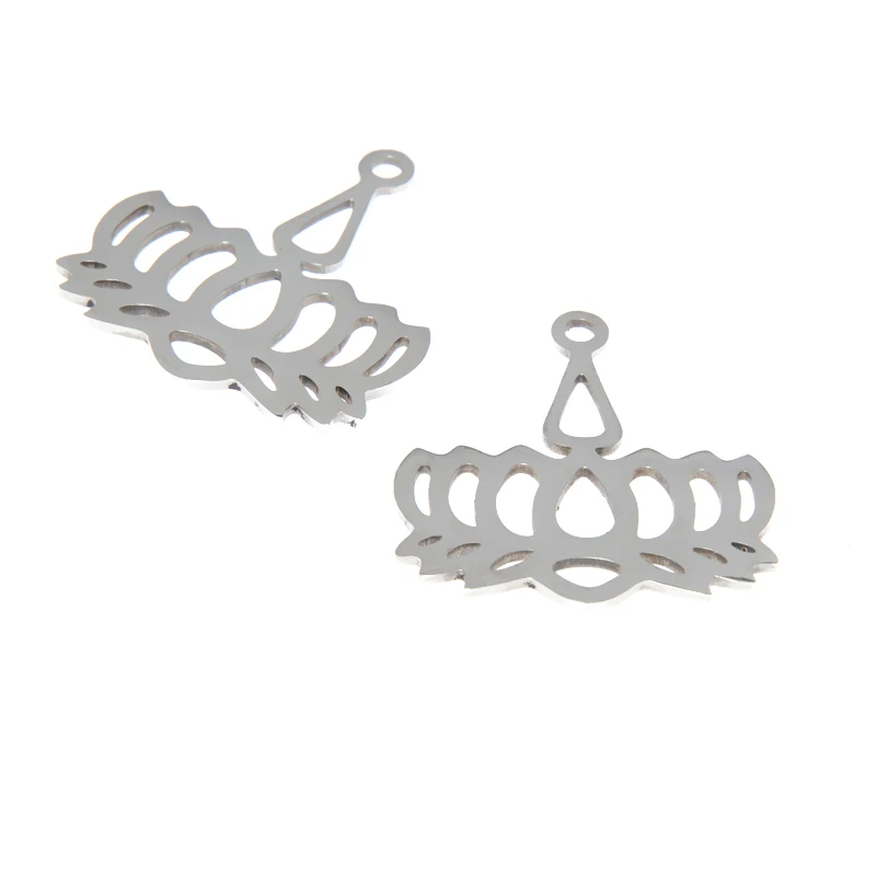 

5 шт./лот lotus namam charm lotus namam symbol буддизм Подвеска из нержавеющей стали 26,5x25 мм