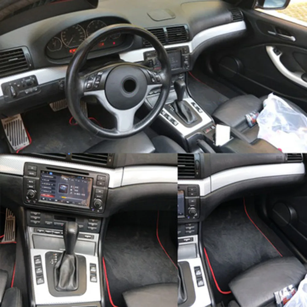 

Черная Автомобильная наклейка 5D Глянцевая наклейка из углеродного волокна для интерьера автомобиля Высококачественная самоклеящаяся пле...