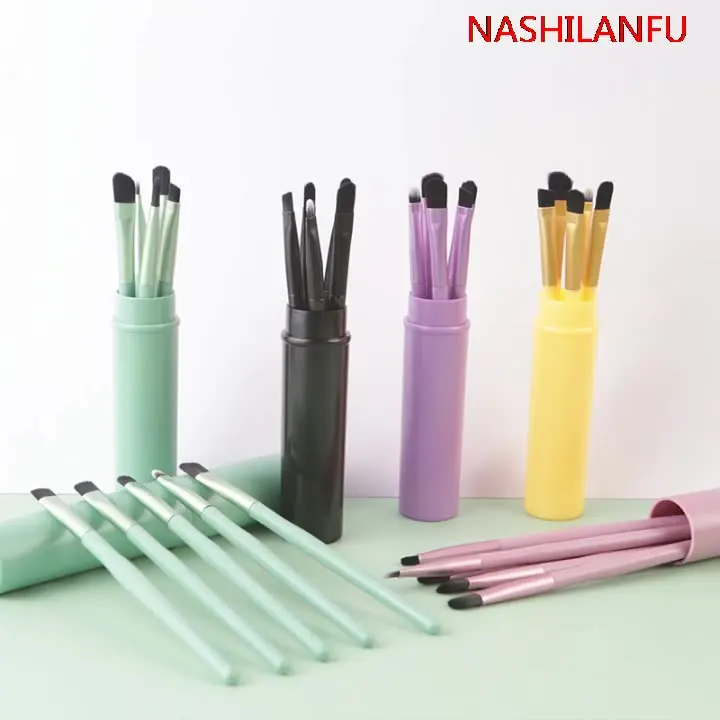 

Женский набор кистей для макияжа, 5 шт., маскирующий макияж, румяна, косметическая пудра, кисть для теней, хайлайтер, кисть для основы, инструм...