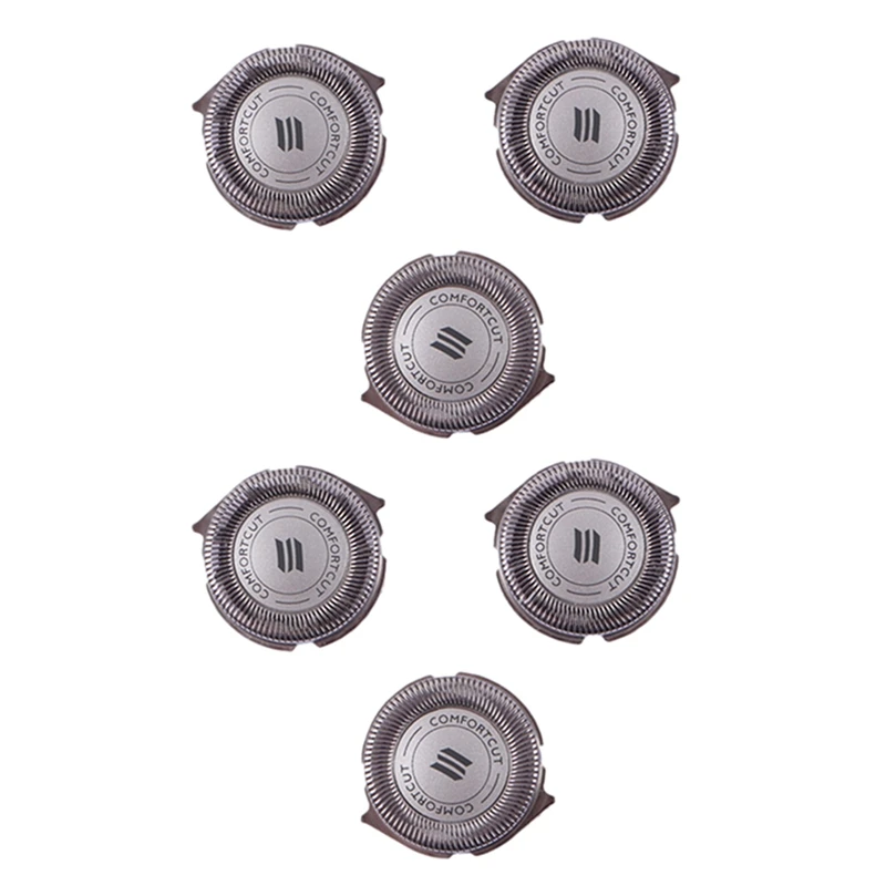 

6 Pcs Blade For Shaving Head Replacement Razor Head For SH30/50 Cutter Head Accessories S5000 S5079,Silver