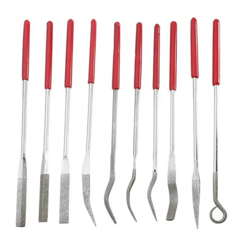 Q6PE Новые 10 шт. напильники с алмазным покрытием механические часы ювелирные