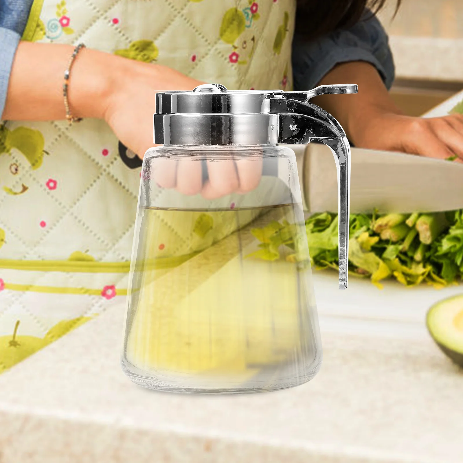 2 шт. герметичный стеклянный дозатор сиропа для соуса сахар из нержавеющей стали