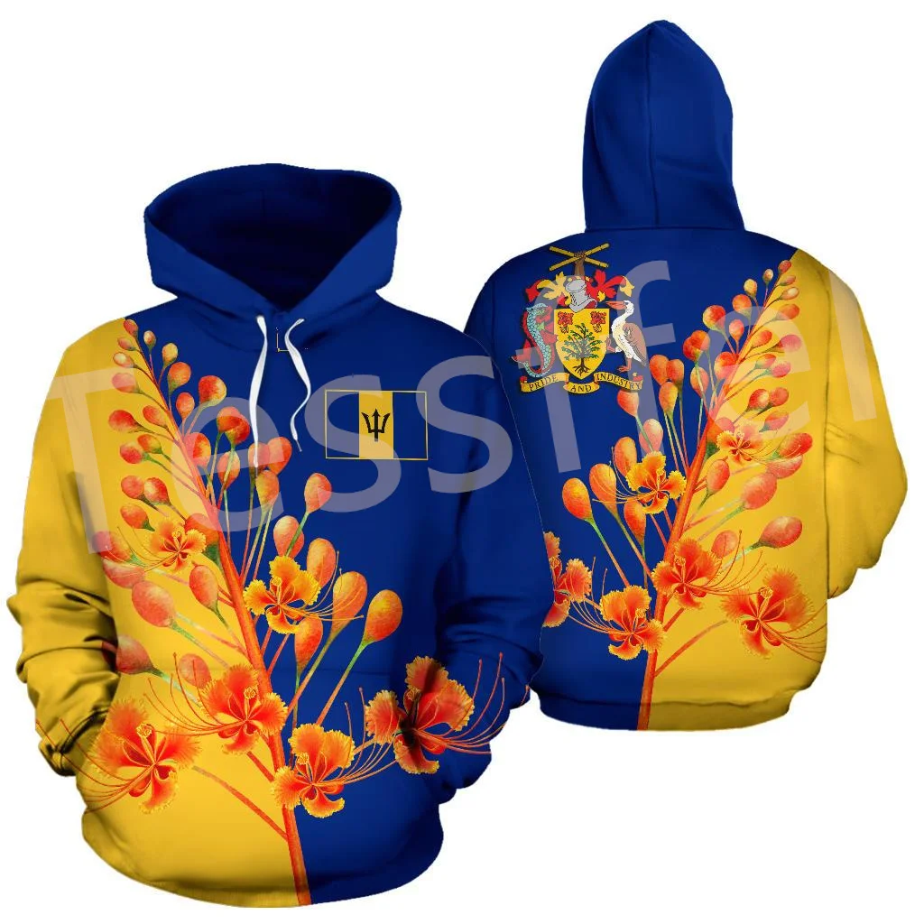 

Barbados Caribbean Country Flag Tattoo Retro Pullover 3DPrint Unisex Harajuku Autumn Streetwear Funny Casual Jacket Hoodies 13X