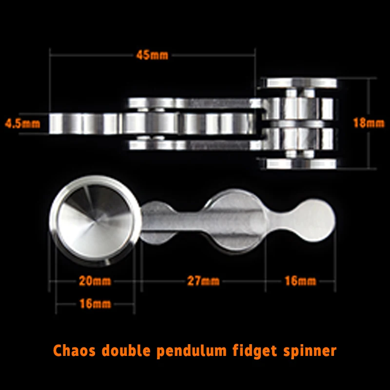 Double Pendulum Metal Chaos Fidget Spinner Mini Exquisite Stress Reliever Toys Decompression Artifact Fidget Toys For Kids Gift enlarge
