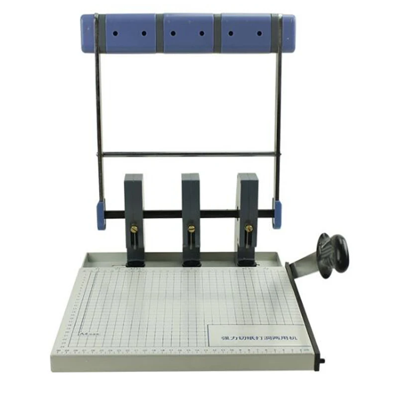 

Three Hole File Hole Drilling Machine Punch 15mm Paper Puncher Book Punching Machine With 2mm Paper Cutting