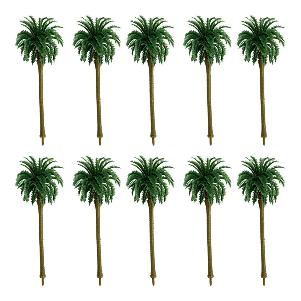

10 Pieces Plastic Artificial Tree Flexible Fake Palm Indoor Decoration