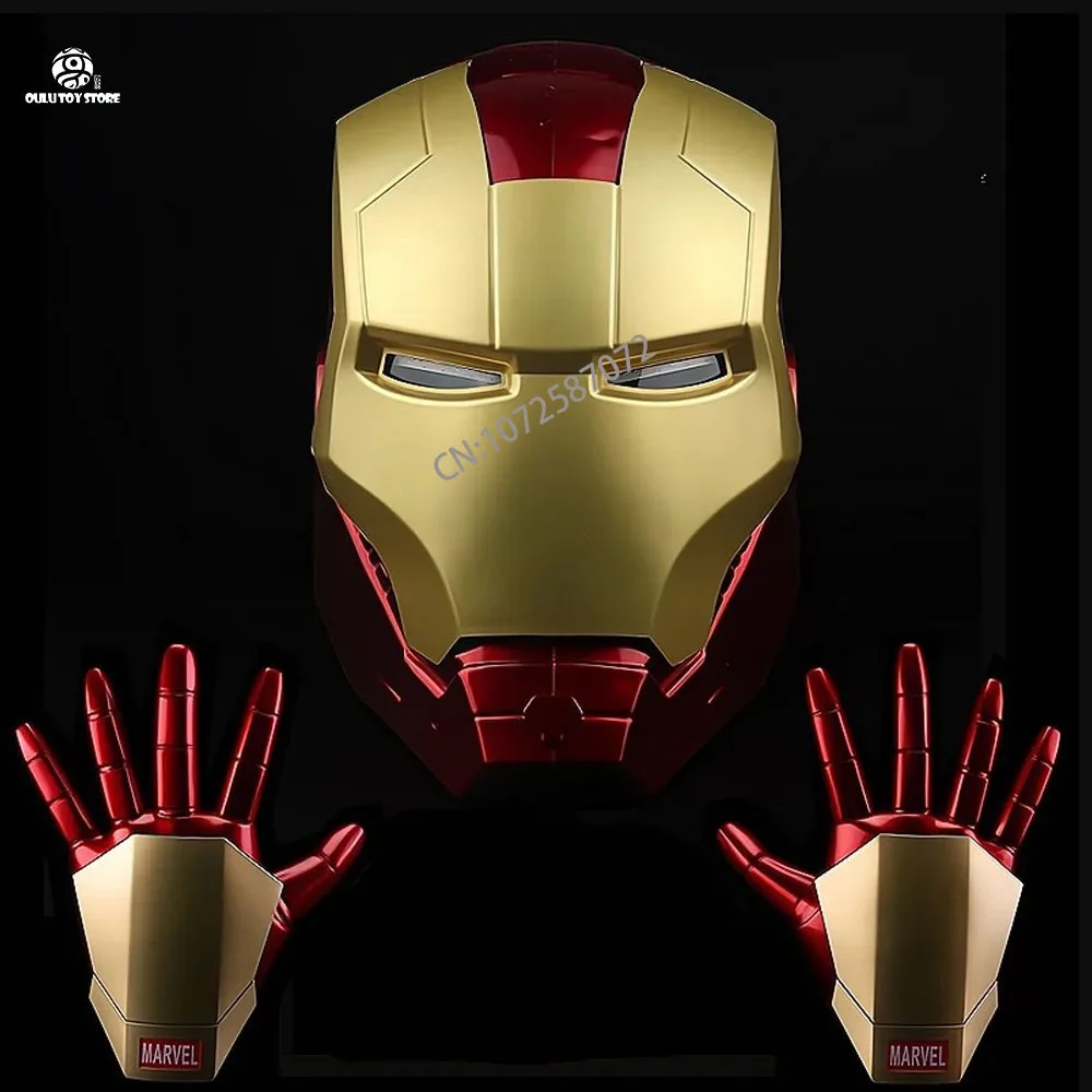 

Spiderman Iron Man Children's Mask Arm Iron Soldier Helmet Cosplay Mask Functional Style and Technical sense futuristic led Ligh