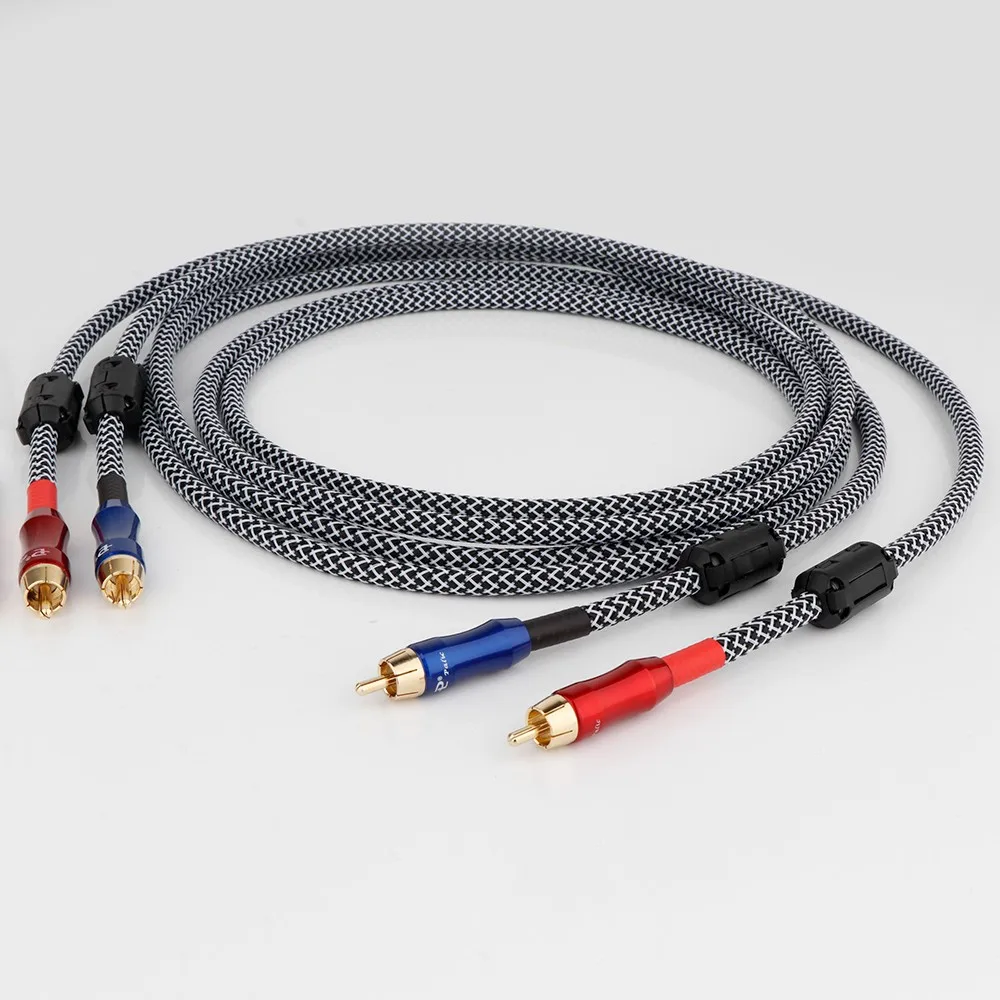 

2 шт./пара, высококачественный аудиокабель Hifi с RCA на RCA 4N-OFC, 0,2 м, 0,3 м, 0,5 м, 0,75 м, 1 м, 1,5 м, 2 м, 3 м, 5 м