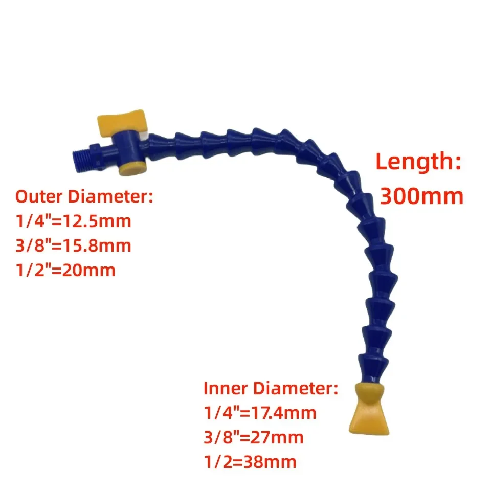 Пневматическая трубка 1/4 дюйма 3/8 дюйма 1/2 дюйма BPS с наружной резьбой, пластиковый гибкий шланг для трубки охлаждающей жидкости для воды и масла для токарного станка с ЧПУ