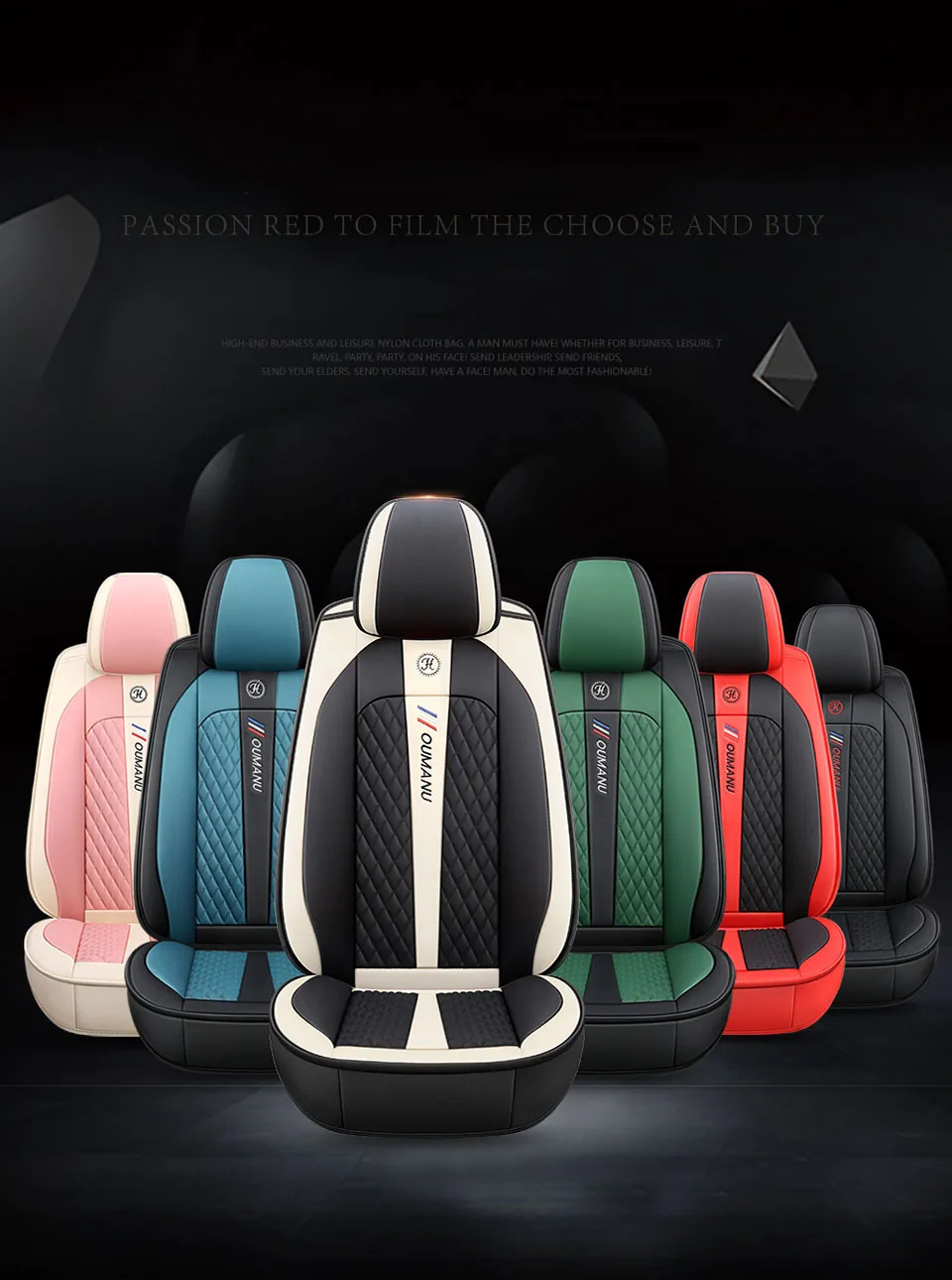 

Car Universal Seat Cover Breathable PU Leather Seat Cushion Suitable for All Land Rover Models Discovery 3 4 5 Rover Range Evoqu