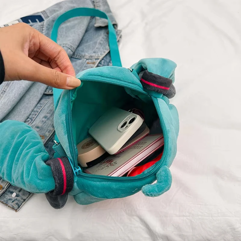 Фото Рюкзак Hatsune Miku Figure Itabag, плюшевая сумка на плечо, милая мультяшная модель, диагональные прозрачные сумки через плечо, школьные сумки для девочек №5