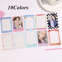 transparent lattice card holder school meal card sleeve idol photo protection card film photo frame cute ins style diy fashion
