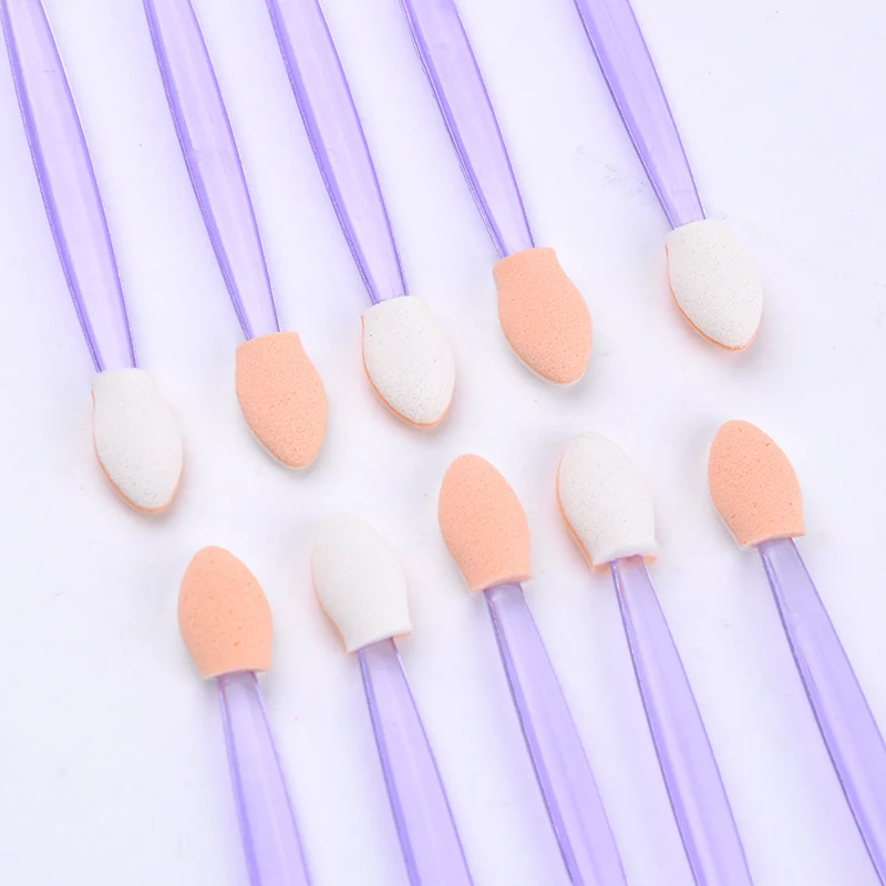 

e yeshadow Applicator Professional s ponge Double Ended Make Up Supplies Portable e ye Shadow b rushes Cosmetic Random Color