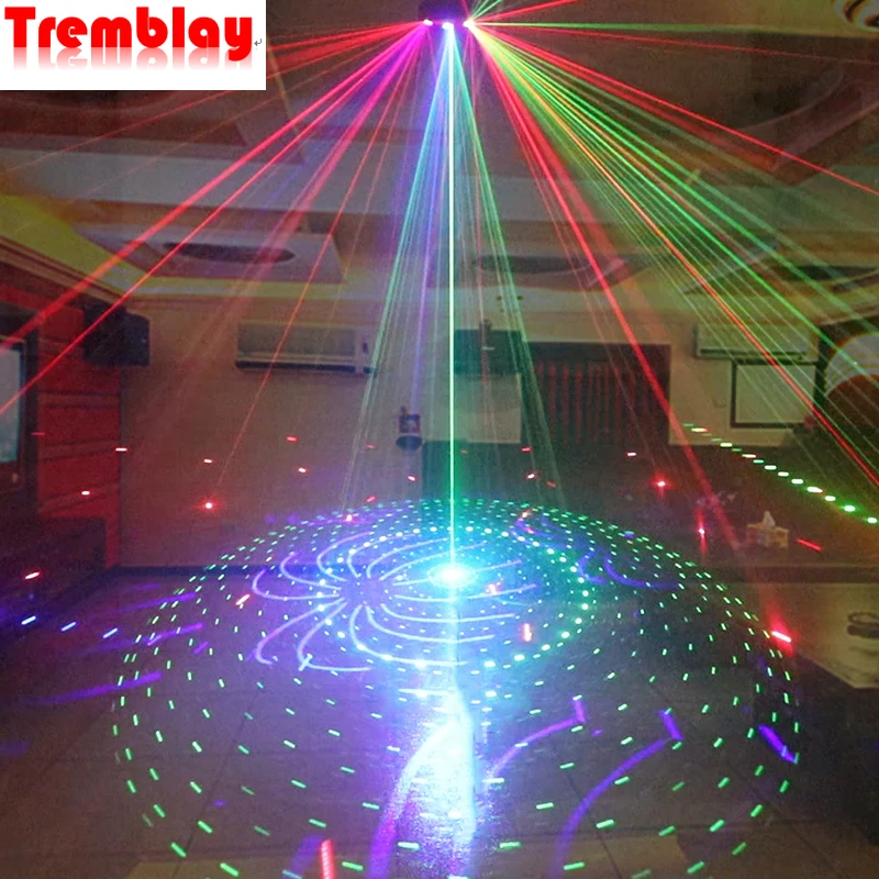 Tremblay LED Disco Laser Light DMX Mini 9 Eyes RGBW Stage Lighting Effect for DJ Club Bar Decoration Party Lights Projector Lamp