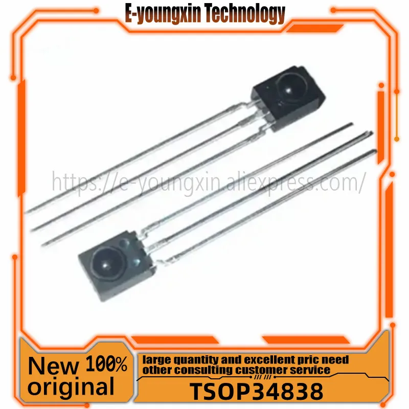 

50piece 100% New original TSOP34838 V34838 DIP3 Infrared remote control receiver 38KHz