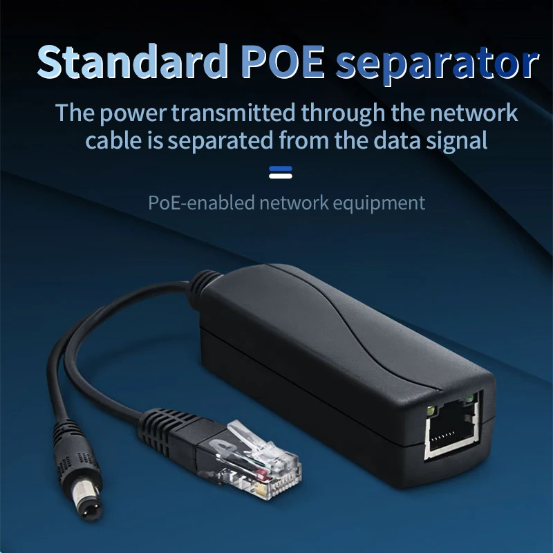 POE сплиттер 48 В до 5 12 Вт Стандартный Micro USB tpye-C порт Разъемы адаптер Кабельный -
