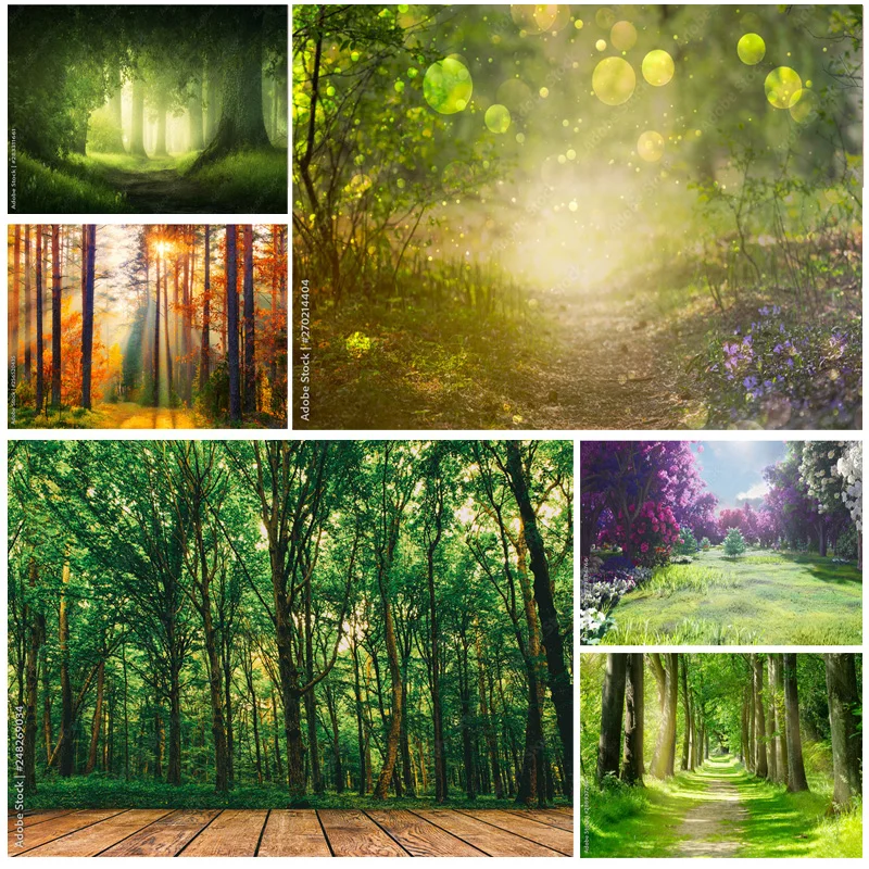 

SHUOZHIKE Natural Scenery Photography Background Forest Landscape Travel Photo Backdrops Studio Props 22331 SELI-06