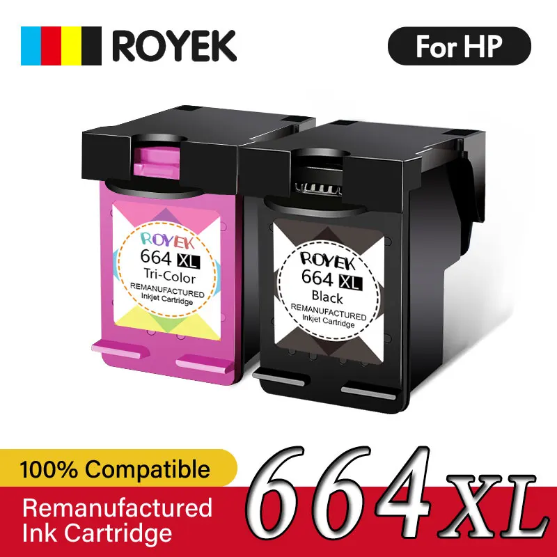 Замена картриджа 664XL совместимая с принтером HP 664 HP664 Deskjet 1115 2135 2675 3635 3775 4536 4538 5075 5275