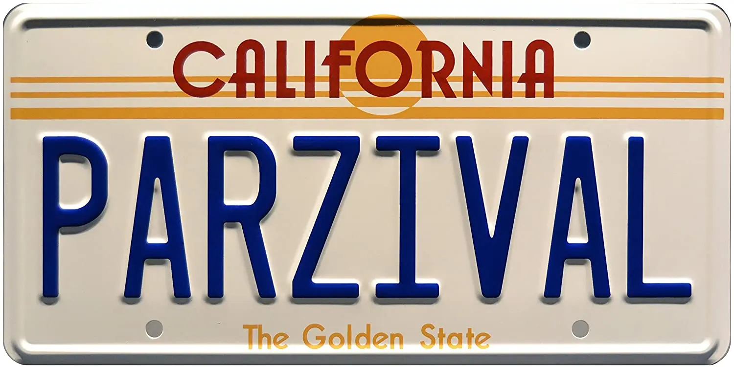 

Celebrity Machines Ready Player One | PARZIVAL | Metal Stamped License Plate Celebrity Machines Ready Player One | PARZIVAL |