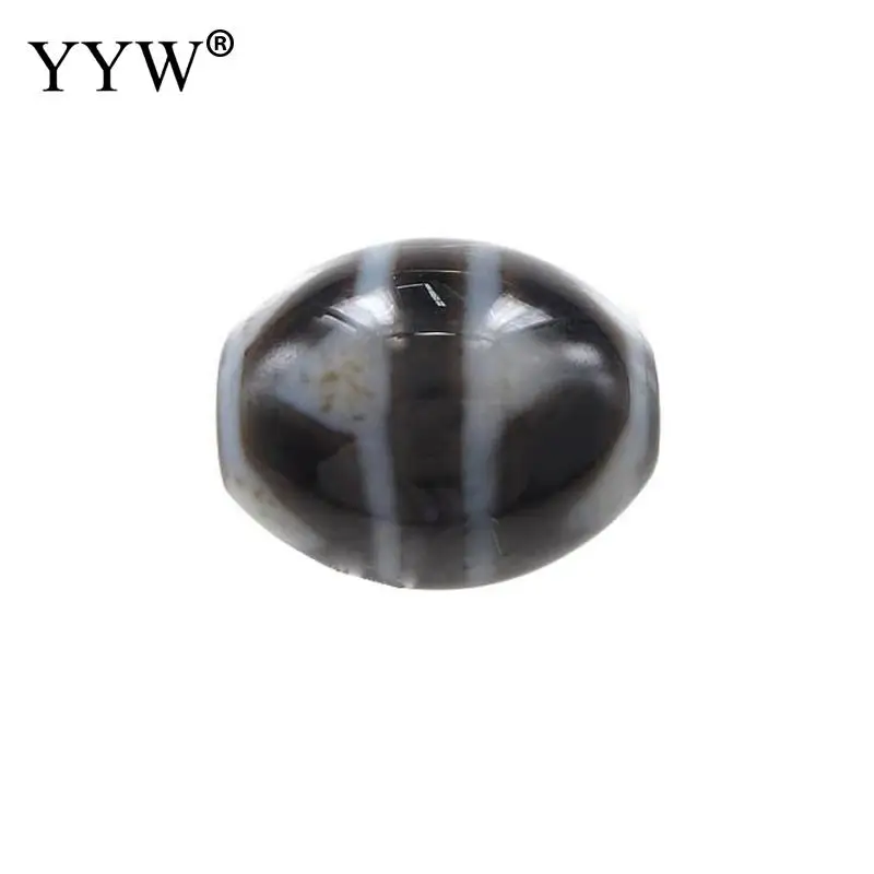 Бисер Dzi из натурального тибетского агата и оникса, фэнтезийная бижутерия для женщин, ювелирные изделия ручной работы «сделай сам», ожерелье, браслет, бисер, 1 шт.