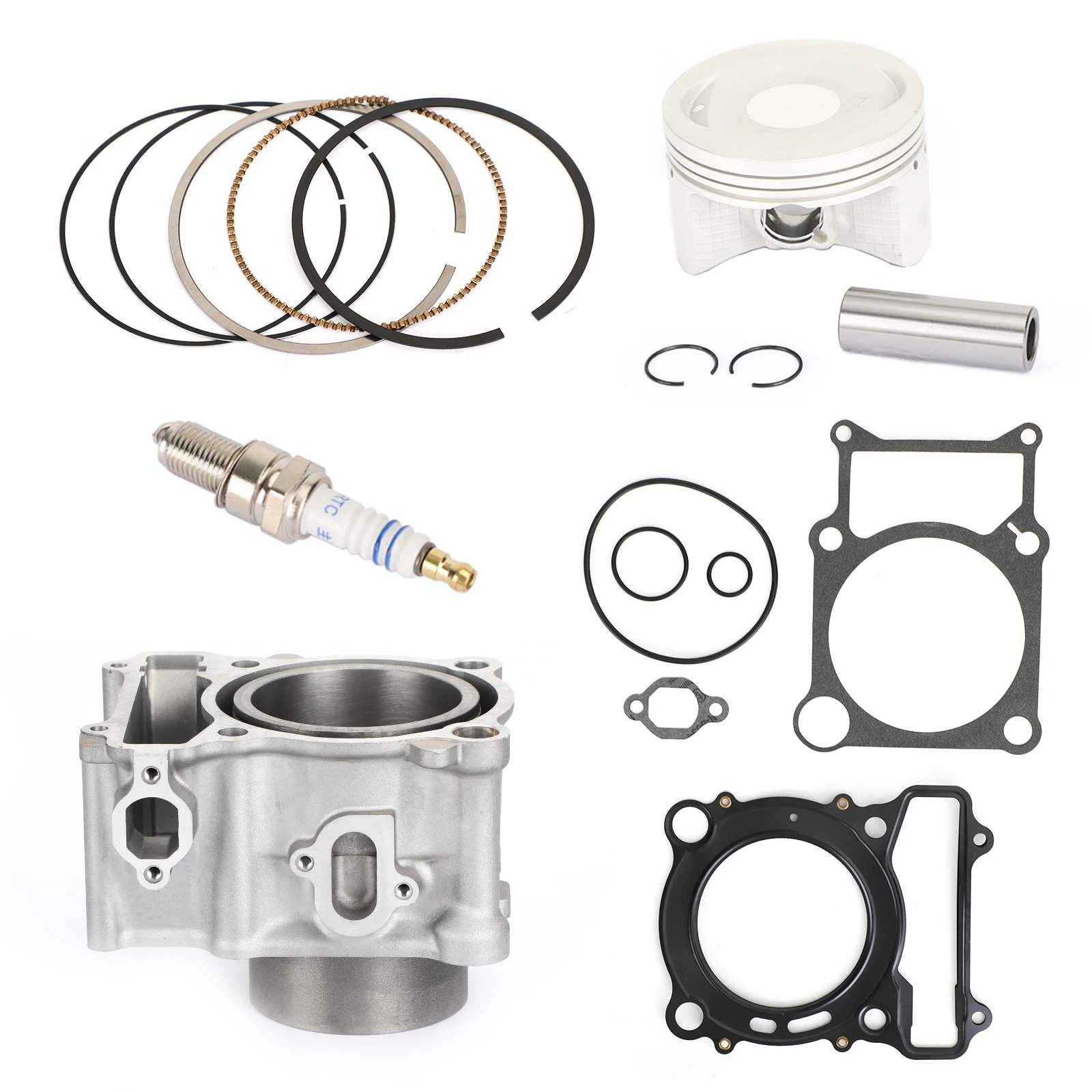 

400cc 84.5mm Cylinder Piston Rings Gaskets Spark Plug Kit For Grizzly Kodiak 400 2000-2008 Standard Bore