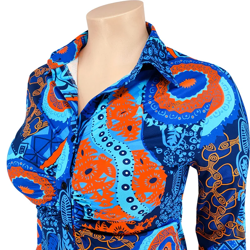 Plus Size Print Sexy Bodycon Dress for Women V Neck Long Sleeve Fashion Vestidos Office Lady Night Party Club Robes 5XL Outfits