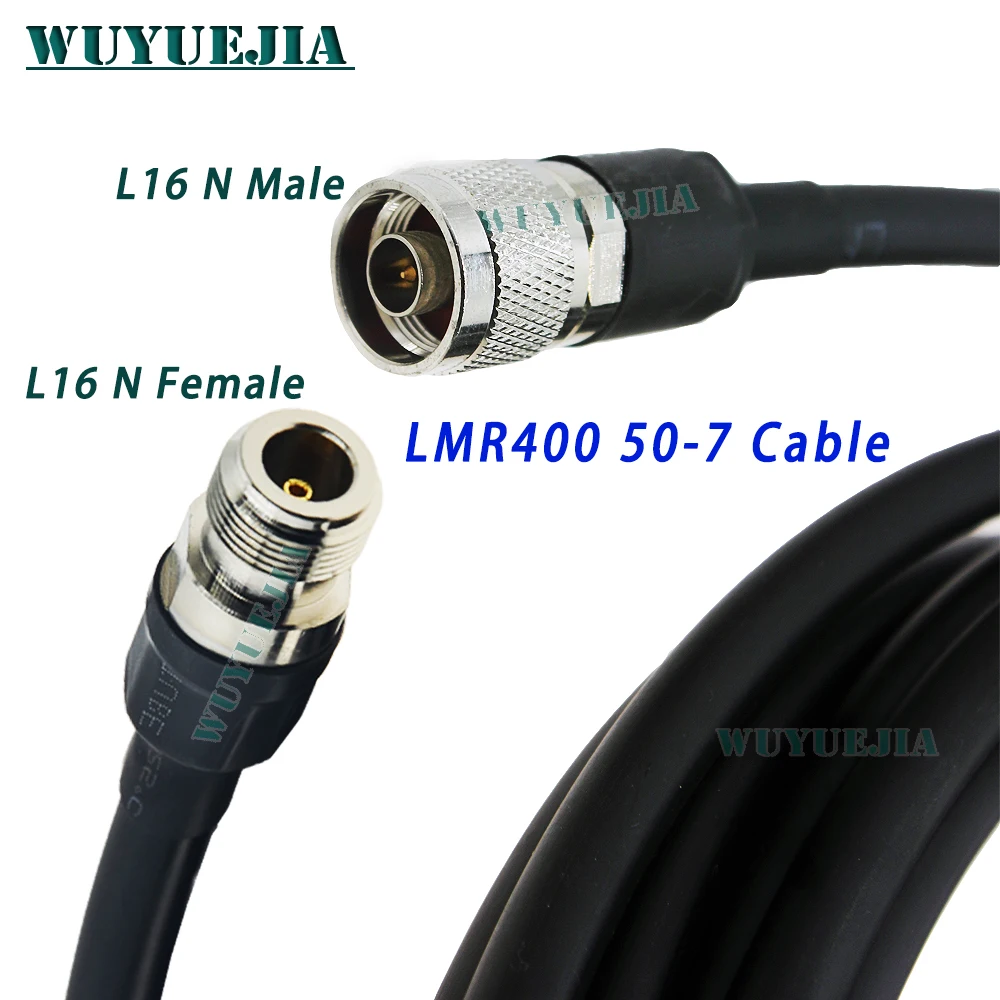 

L16 N штекер к L16 N гнездовой разъем 50 Ом LMR400 50-7 кабель RF коаксиальный отрезок высокое качество низкие потери RF коаксиальный кабель Джампер шнур