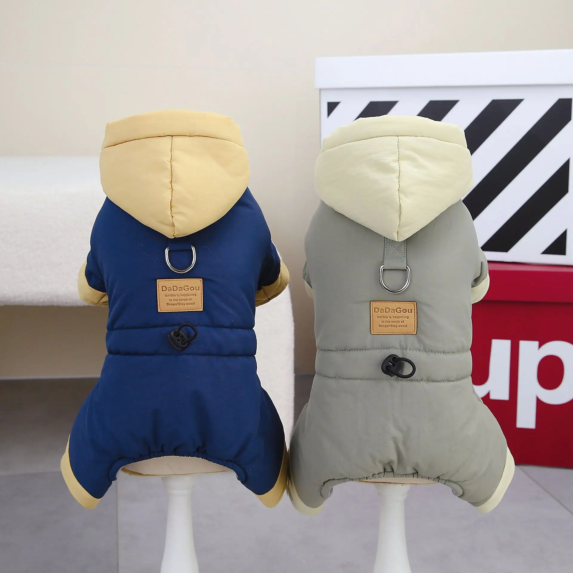 

Pet Dog Jacket with Harness Winter Warm Dog Clothes for Small Dogs Waterproof Dog Coat Chihuahua French Bulldog Outfits