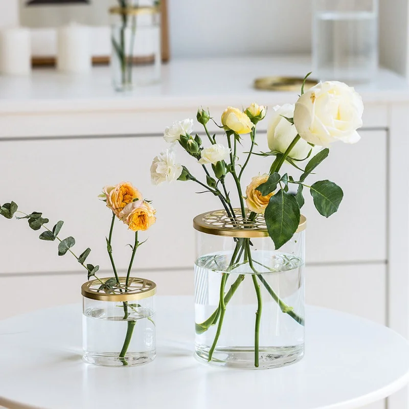 

Nordic Simple Creative home flower arrangement vase Decorative cup decoration living room glass plant Vases Tabletop Hydroponic