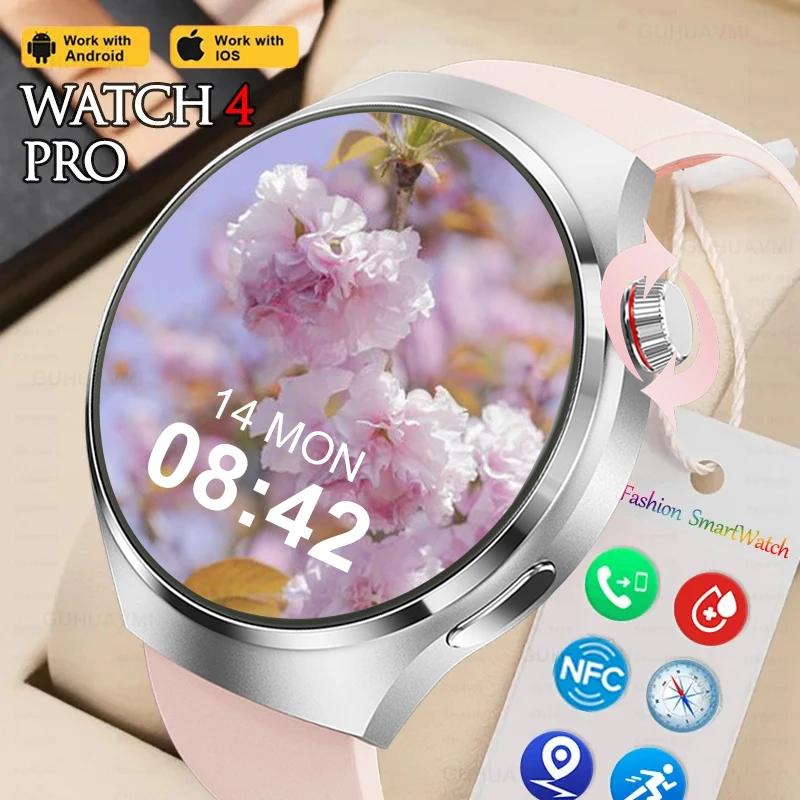 

2023 New Smart Watch Women GT4 Pro 360*360 HD Screen Bluetooth Call IP68 Waterproof NFC Blood Sugar SmartWatch For Huawei Xiaomi