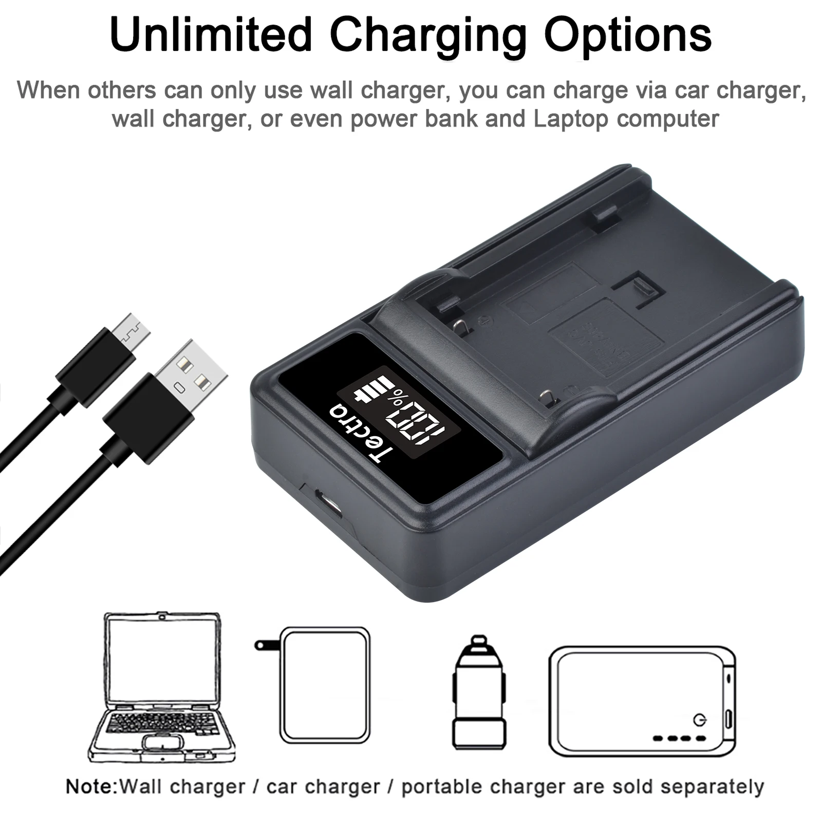 Аккумулятор 1100 мАч BN-V408 + зарядное устройство со светодиодной подсветкой для JVC