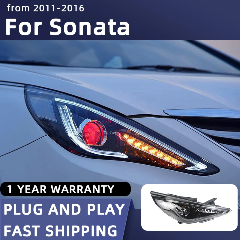 Стайлинг автомобиля передняя фара для Sonata светодиодный ная 2011-2016 передние фары