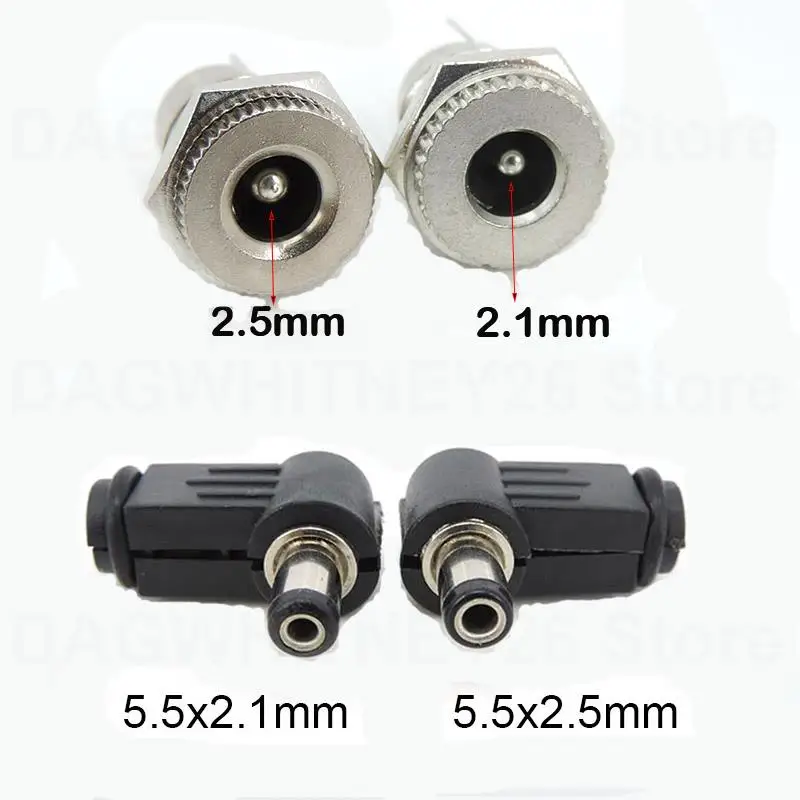 5 мм x 2 1 разъем питания постоянного тока гнездовой для монтажа на панели