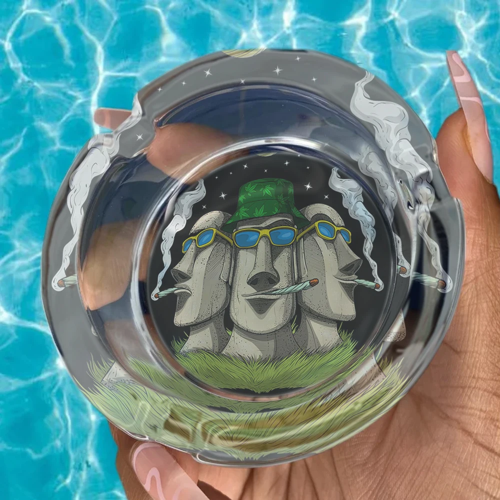 

Пепельница из каменного стекла, портативная Бытовая пепельница для сигар, креативное украшение для офисного стола, гостиной, курительные а...