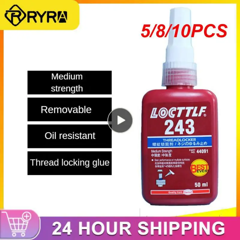 

5/8/10PCS 243 Threadlocker Anti-corrosion Locking Adhesive Anti-slip Oil Resistance Screw Glue Home Accessories 50ml