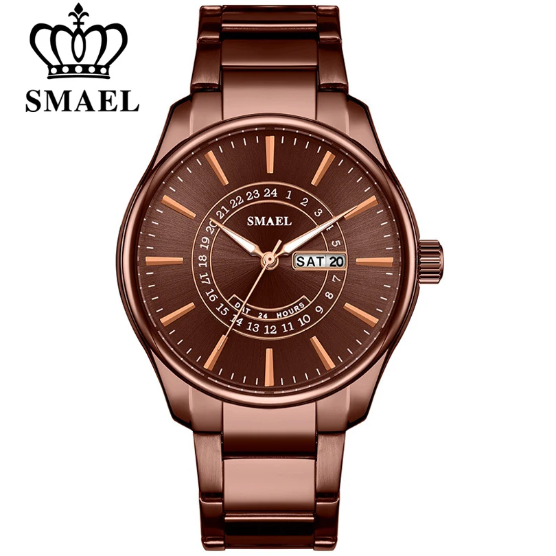 

SMAEL Top Brand Business Men Male Luxury Watch Business Casual Date Calendar Wristwatches Quartz Watches Men's relogio masculino