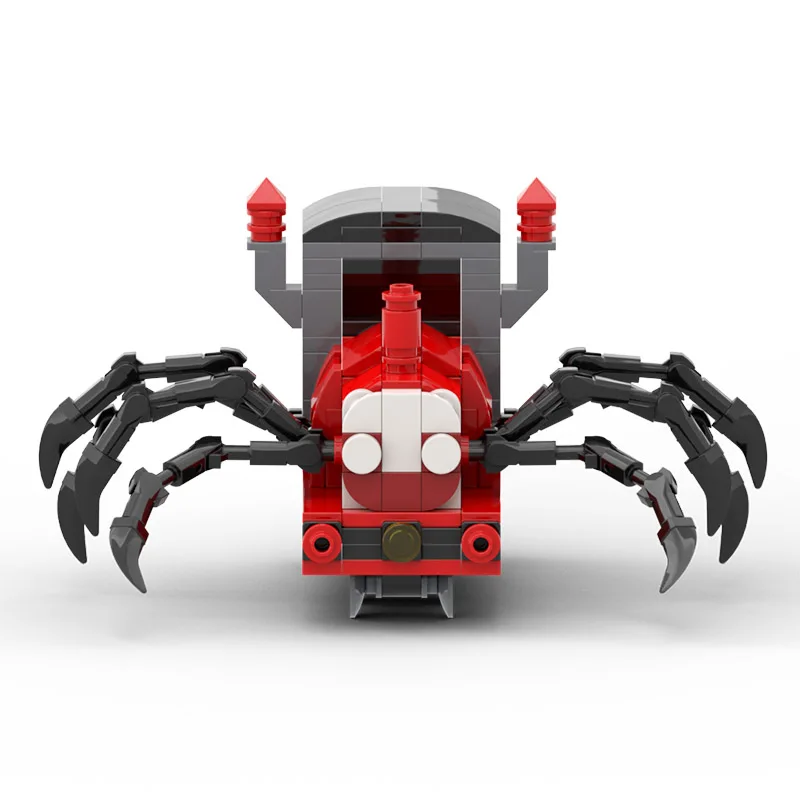 Фото Конструктор Moc Choo-Choo Шарлз, игра ужасов, поезд-паук, животные, набор строительных блоков, Мультяшные паровые поезда-монстры, игрушки для детей №2