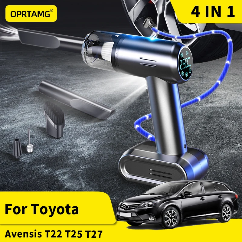 

22000PA Four In One Car Wireless Electric Air Inflatable Pump Vacuum Cleaner For Toyota Avensis T22 T25 T27 Car Accessories