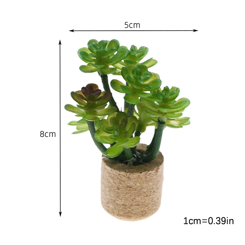 

Миниатюрный пластиковый цветочный горшок для кукольного дома