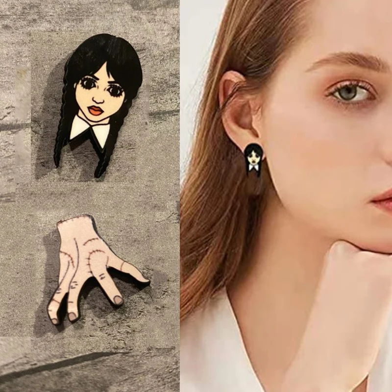 

Женские серьги-гвоздики из акрила, в готическом стиле