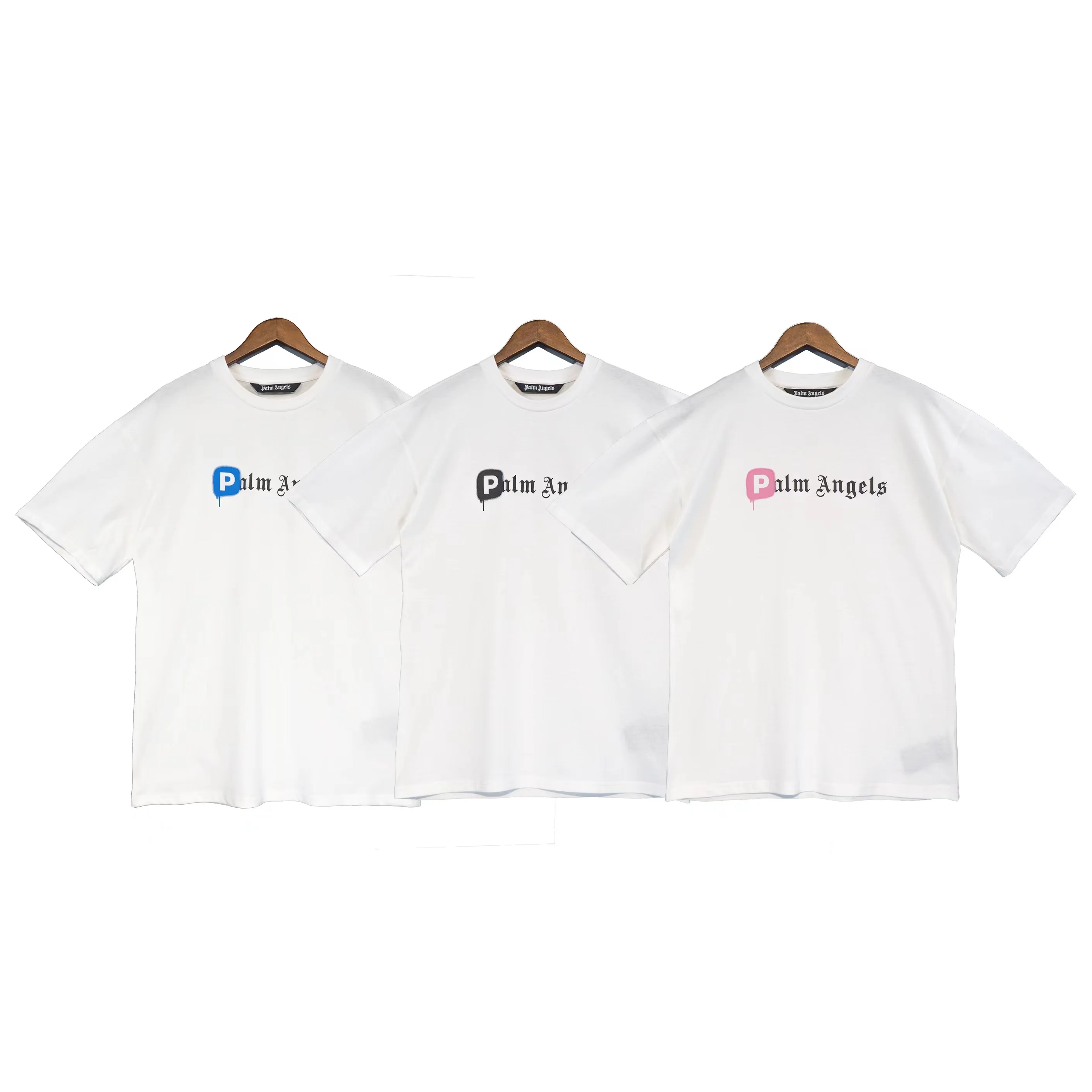 

Palm Angels 22SS New Unisex Men and Women Graffiti Letters Casual Trend Fashion Loose Couple T-shirt Men and Women Gifts