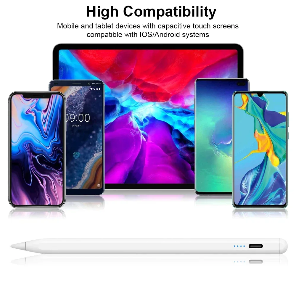 Фото Универсальный стилус для Xiaomi Huawei Lenovo iPhone iPad планшеты телефоны стилус-карандаш для iOS Android перезаряжаемая сенсорная ручка №2