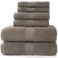 bath towel set2 large bath towels2 hand towels2washcloths cotton highly absorbent bathroom towels pack of 6