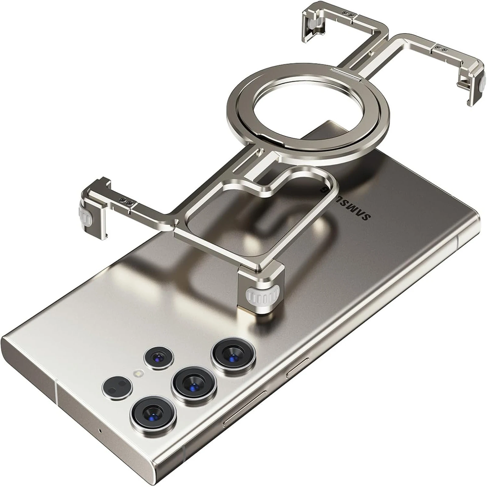 Магнитный металлический безободковый чехол Magsafe для телефона Samsung ...