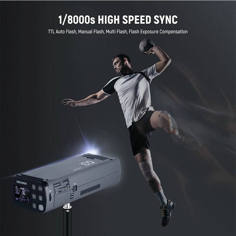 NEEWER Q3 200 Вт Flash 2 4G TTL 1/8000 HSS уличная вспышка с литиевой батареей высокоскоростной